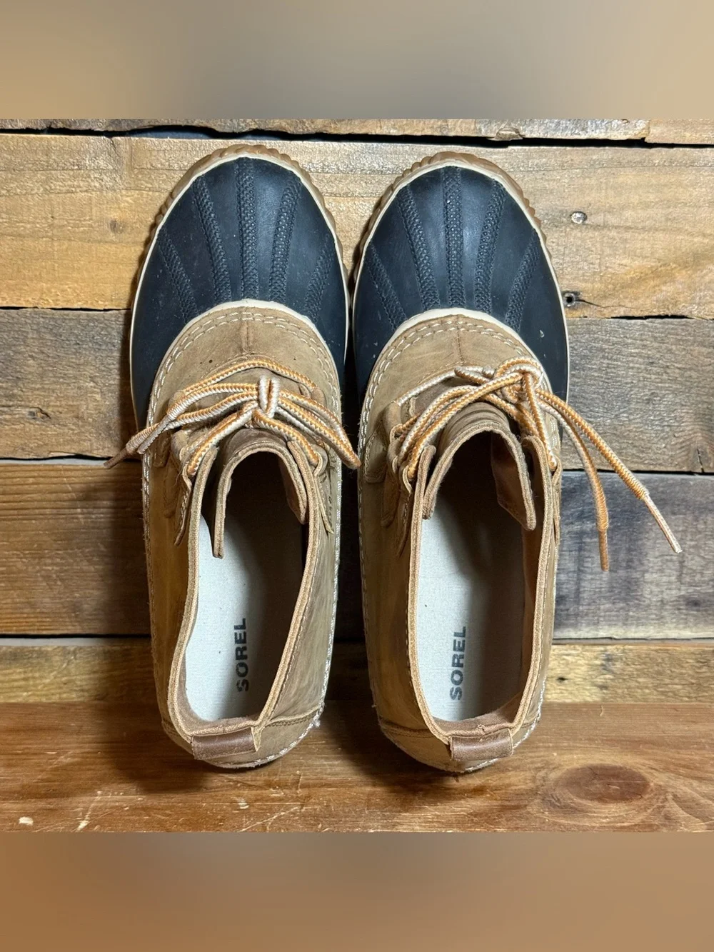 Sorel Womens Out N About Waterproof Duck Boot Size 9.5 Brown Leather NL2133-286
